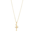 9kt Yellow Gold Silver Infused Ballerina Necklace
