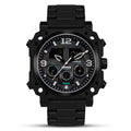 Infantry Analogue-Digital Black Stainless Steel Strap Men Watch FS-011-BLK-BS