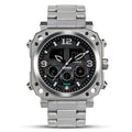 Infantry Analogue-Digital Silver Stainless Steel Strap Men Watch FS-011-S-S