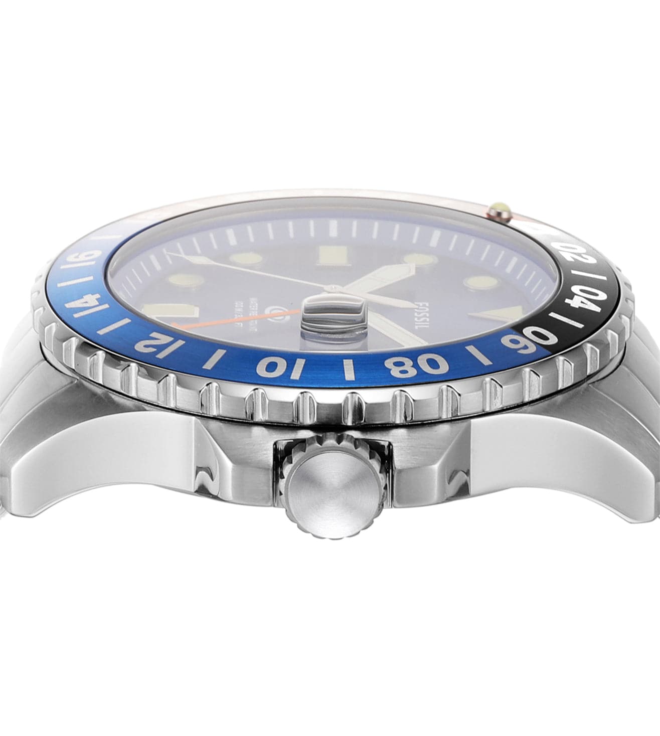 Fossil Blue Dial Silver Stainless Steel Strap Men Watch FS5991