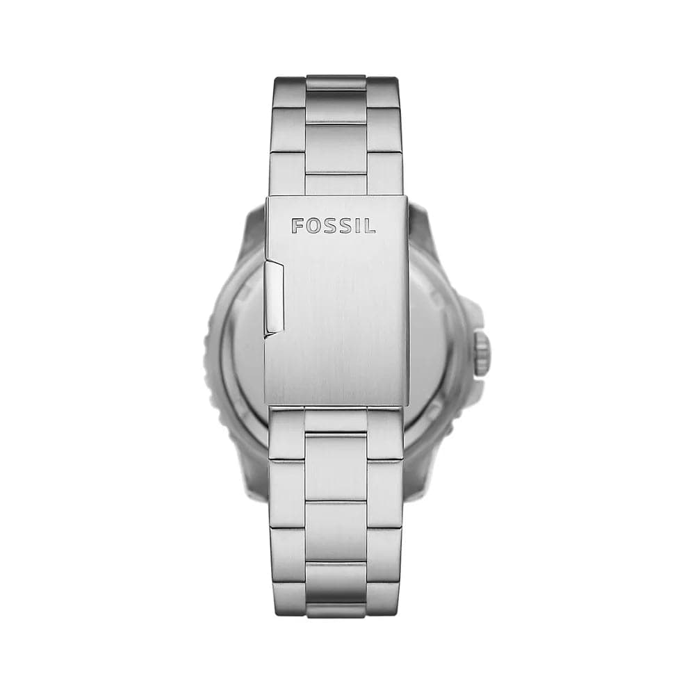 Fossil Blue Dial Silver Stainless Steel Strap Men Watch FS5991