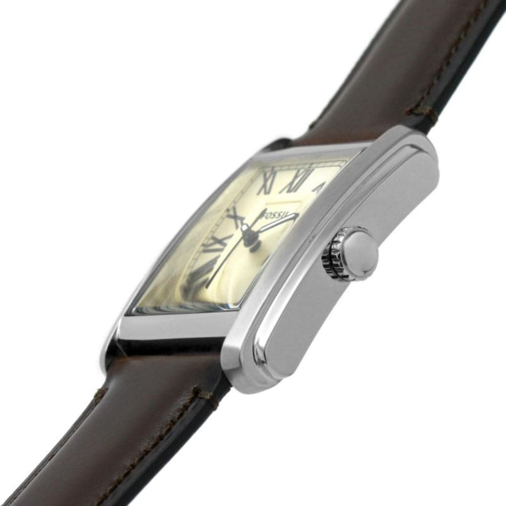 Fossil Carraway Brown Leather Strap Men Watch FS6012