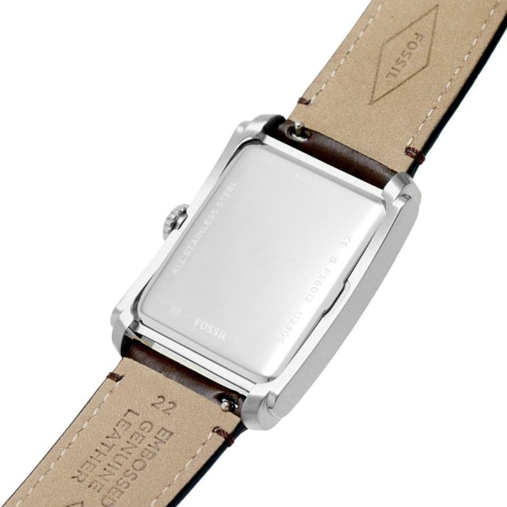Fossil Carraway Brown Leather Strap Men Watch FS6012