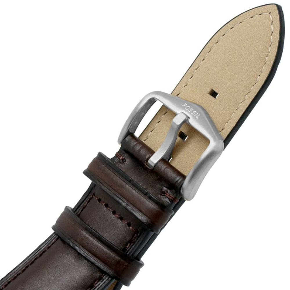 Fossil Carraway Brown Leather Strap Men Watch FS6012