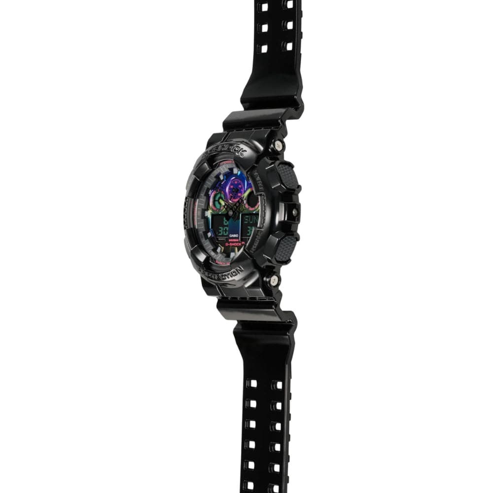 Casio G-Shock Rainbow Black Resin Strap Men's Watch GA-100RGB-1ADR-P