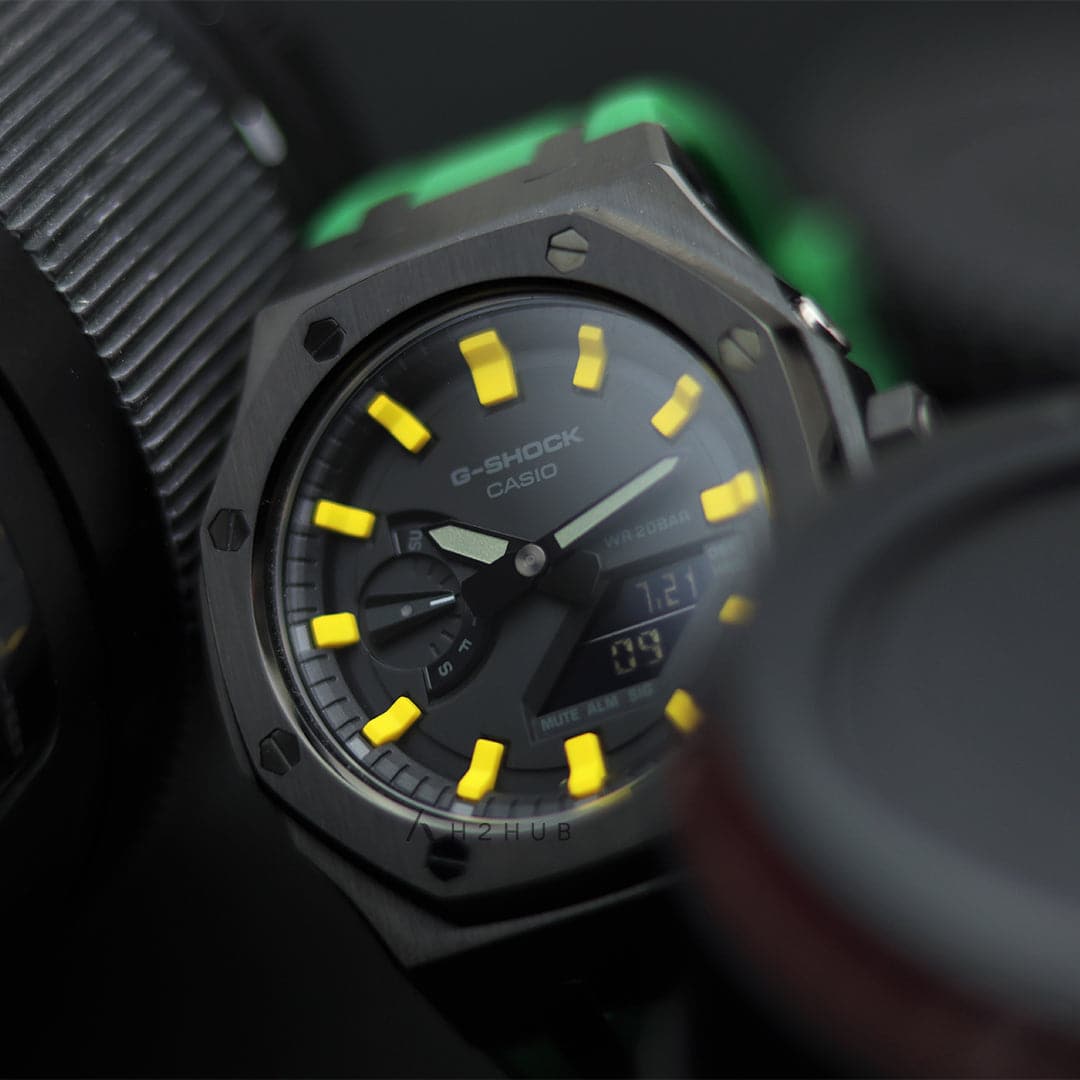 Casio Mod Sprite Green Resin Strap Men Watch GA-2100-1A1DR-M12