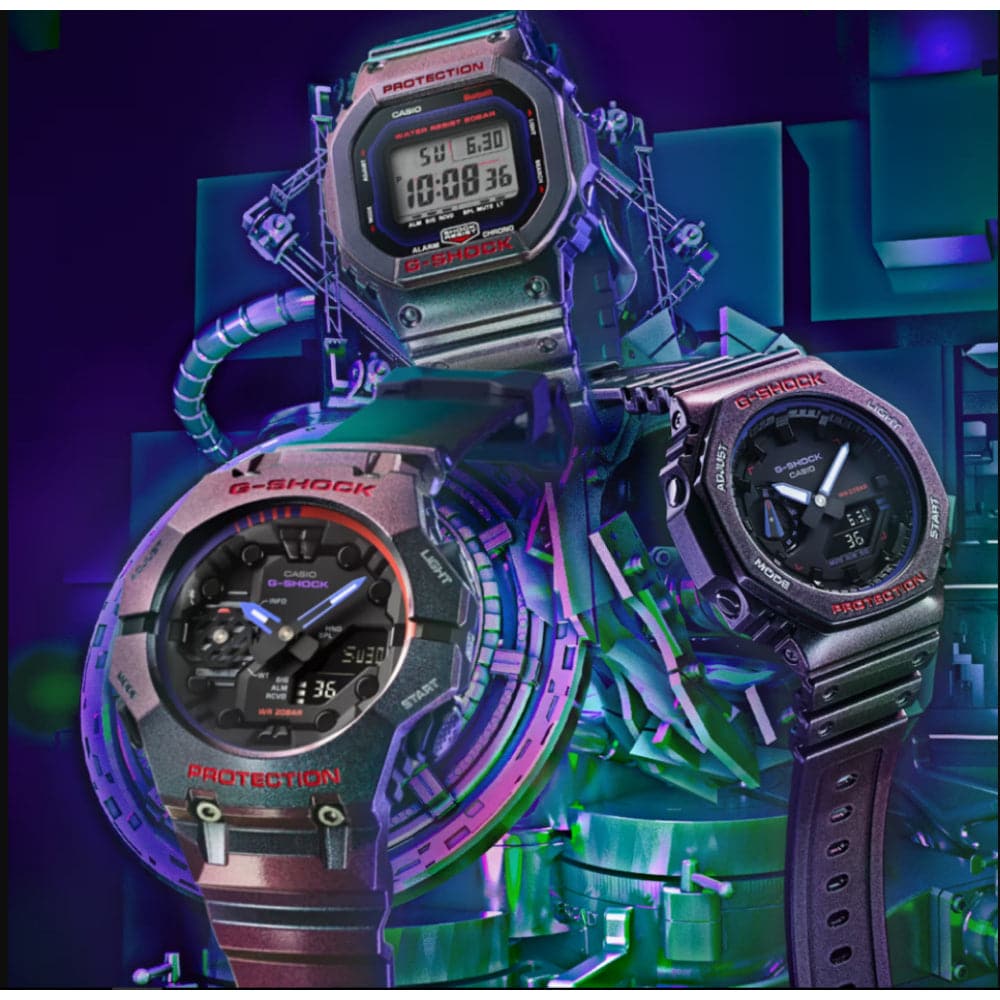 Casio G-Shock Purple Resin Strap Men Watch GA-2100AH-6ADR
