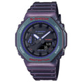 Casio G-Shock Purple Resin Strap Men Watch GA-2100AH-6ADR