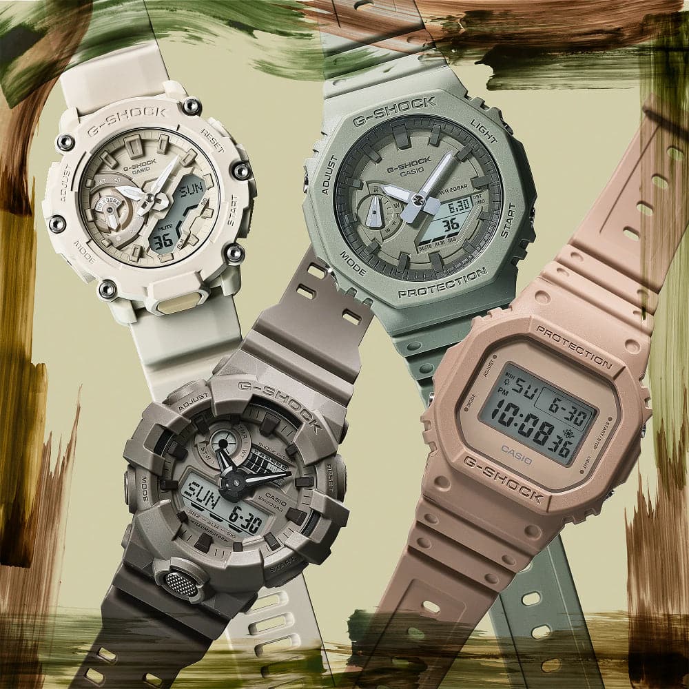 Casio G-Shock Analogue-Digital Green Resin Strap Men Watch GA-2100NC-3ADR-P
