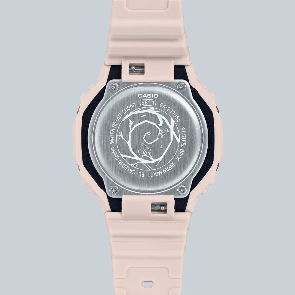 Casio G-Shock Digital-Analogue Pink Resin Strap Women Watch GA-2110SL-4A7DR