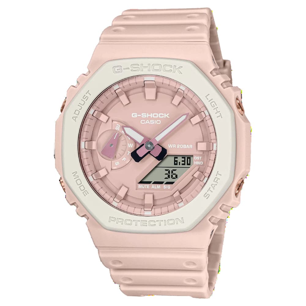Casio G-Shock Digital-Analogue Pink Resin Strap Women Watch GA-2110SL-4A7DR