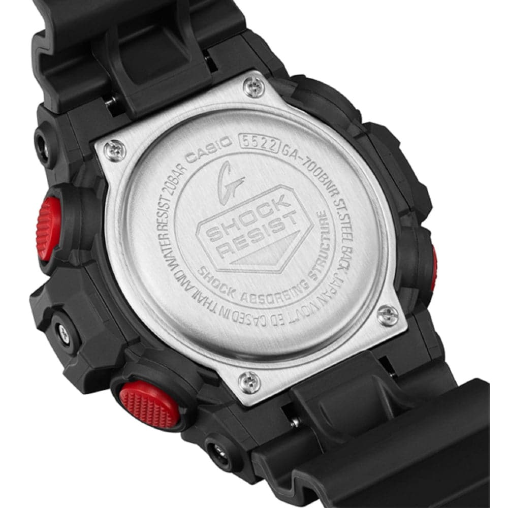 Casio G-Shock GA-700 Series Black Resin Strap Men Watch GA-700BNR-1ADR-P