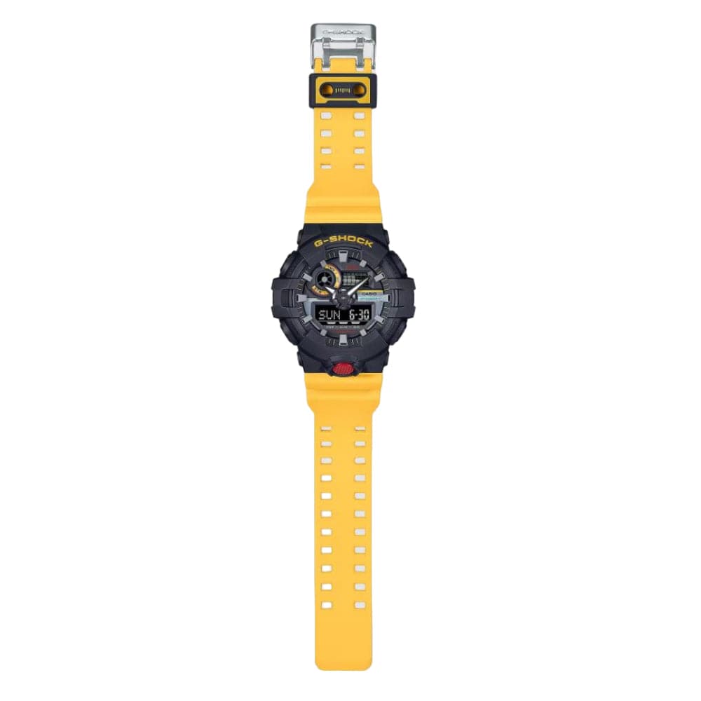 Casio G-Shock Digital-Analogue Yellow Resin Strap Men Watch GA-700MT-1A9DR