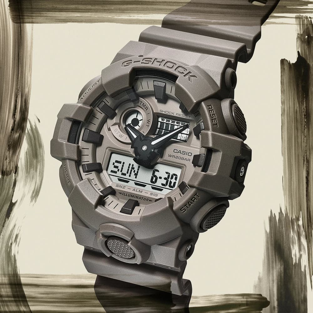 Casio G-Shock Digital-Analogue Brown Resin Strap Men Watch GA-700NC-5ADR