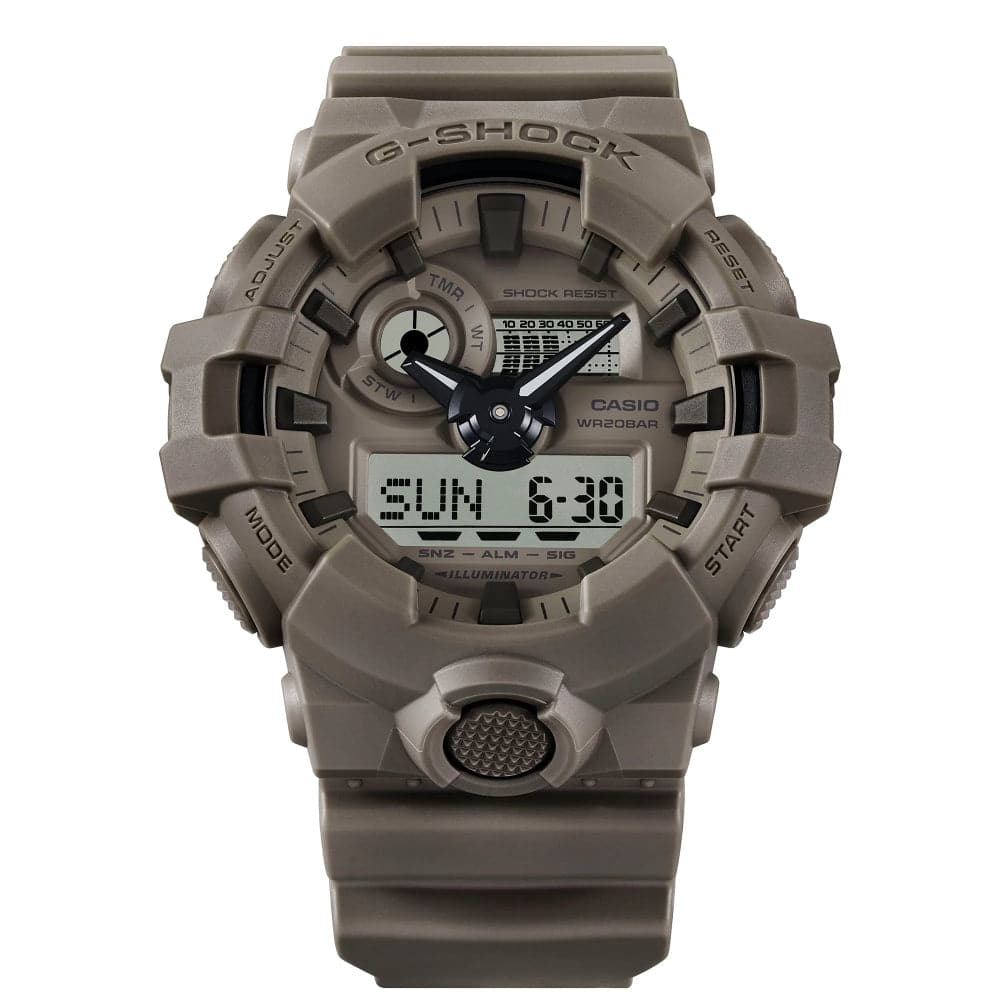 Casio G-Shock Digital-Analogue Brown Resin Strap Men Watch GA-700NC-5ADR