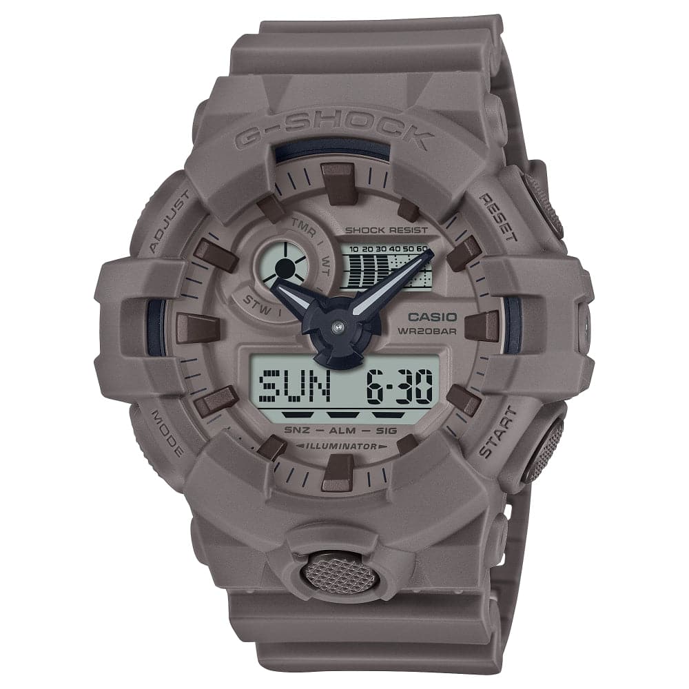 Casio G-Shock Digital-Analogue Brown Resin Strap Men Watch GA-700NC-5ADR