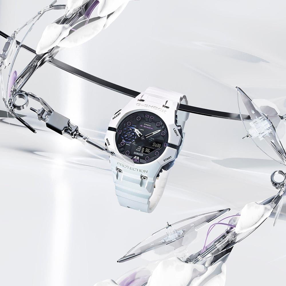 Casio G-Shock White Resin Strap Men Watch GA-B001SF-7ADR