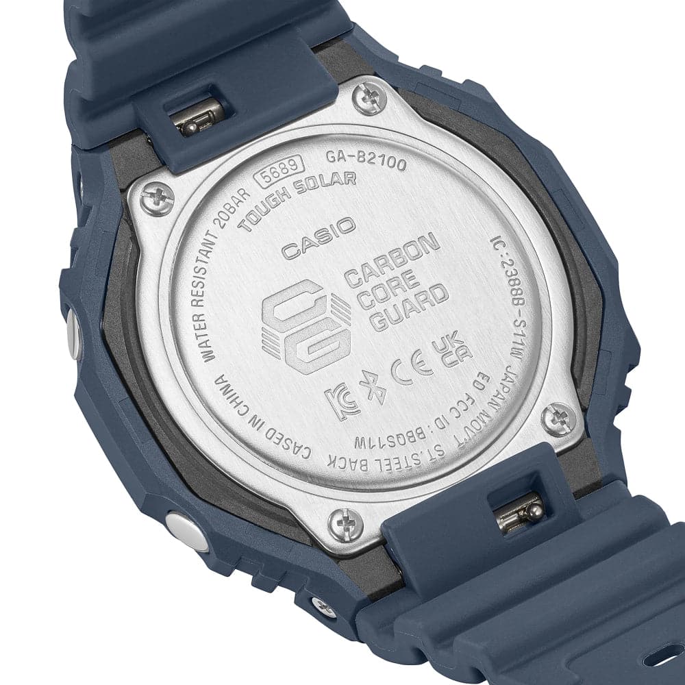 Casio G-Shock Blue Resin Strap Men Watch GA-B2100-2ADR