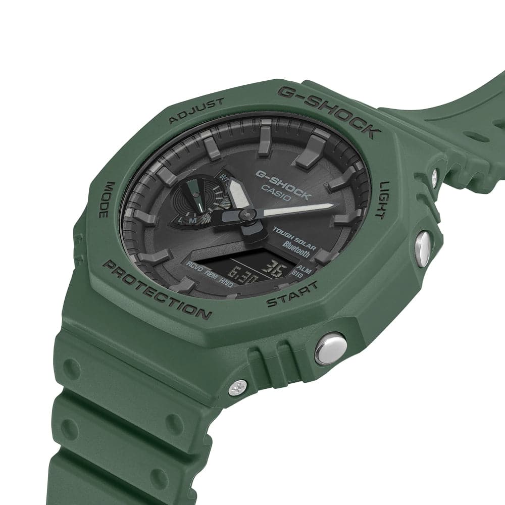 Casio G-Shock Green Resin Strap Men Watch GA-B2100-3ADR