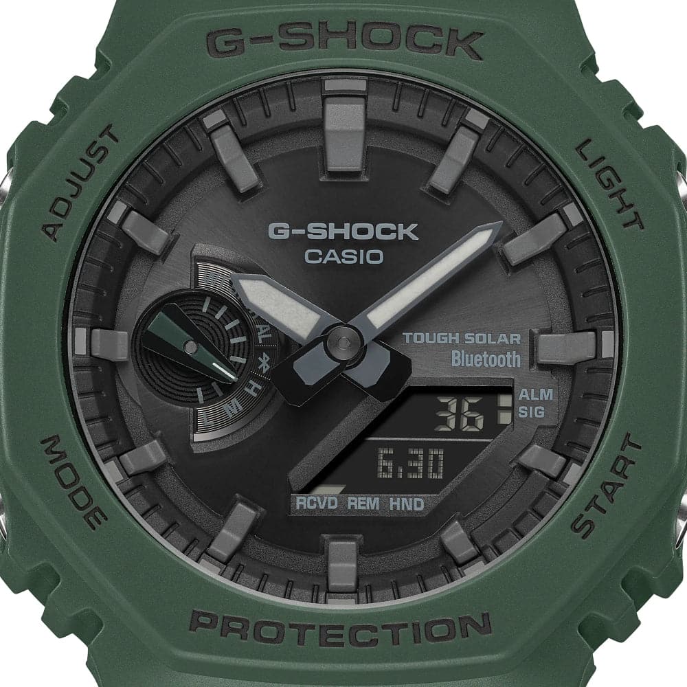 Casio G-Shock Green Resin Strap Men Watch GA-B2100-3ADR
