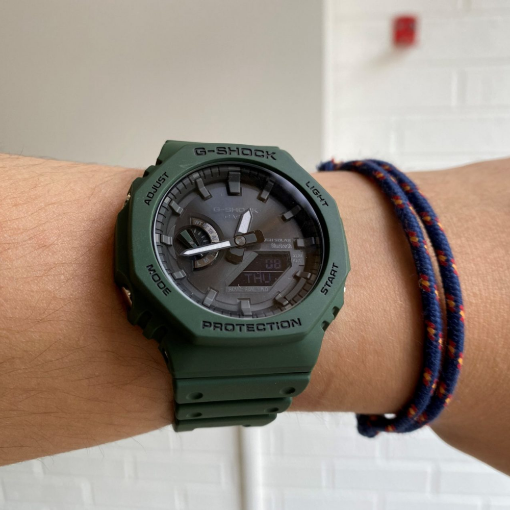 Casio G-Shock Green Resin Strap Men Watch GA-B2100-3ADR