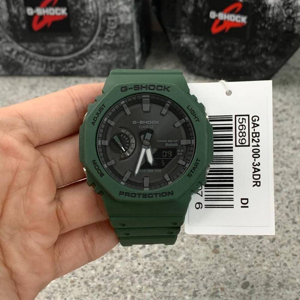 Casio G-Shock Green Resin Strap Men Watch GA-B2100-3ADR