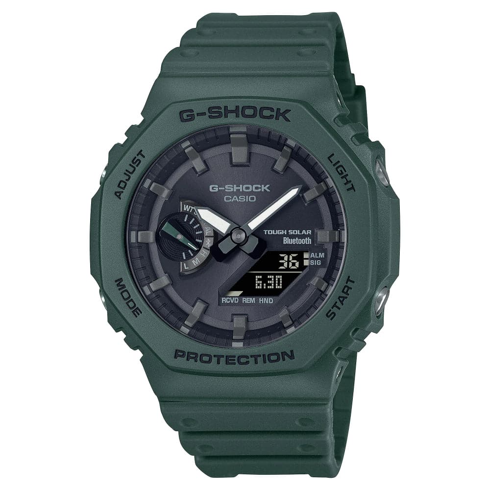 Casio G-Shock Green Resin Strap Men Watch GA-B2100-3ADR