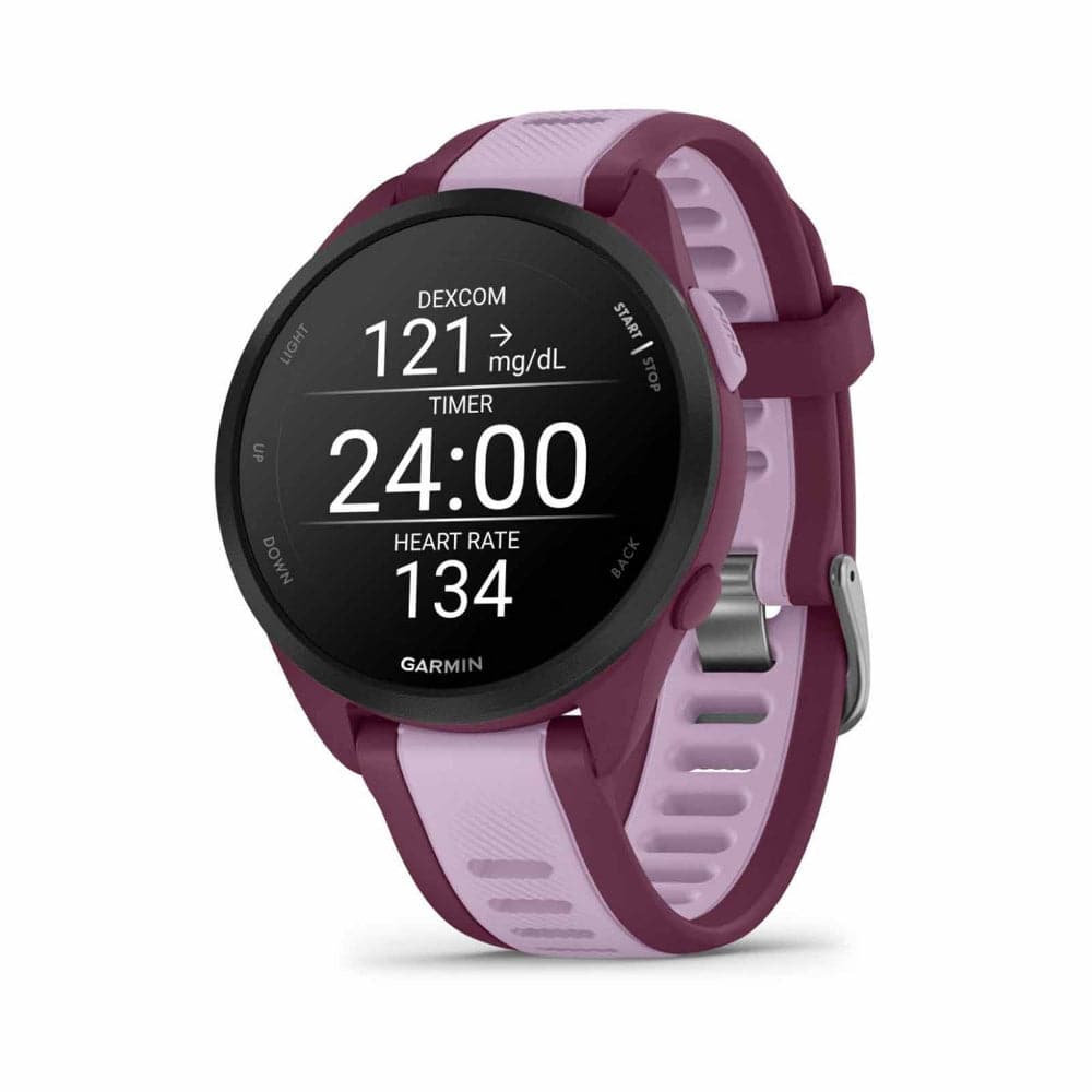 Garmin Forerunner Digital Berry/Lilac Silicone Strap Unisex Smartwatch GM-010-02863-B3