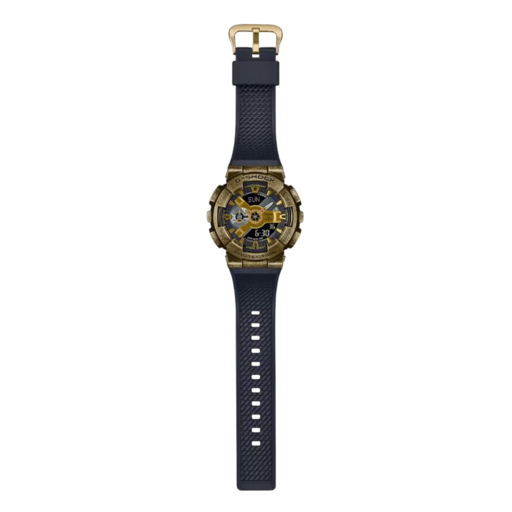 Casio G-Shock Gold Dial Black Resin Strap Men Watch GM-110VG-1A9DR