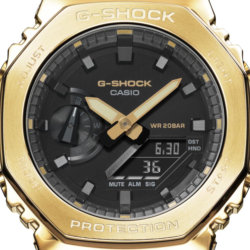 Casio G-Shock Gold Case Black Silicone Strap Men Watch GM-2100G-1A9DR-P