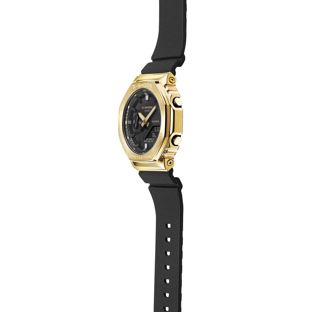 Casio G-Shock Gold Case Black Silicone Strap Men Watch GM-2100G-1A9DR-P