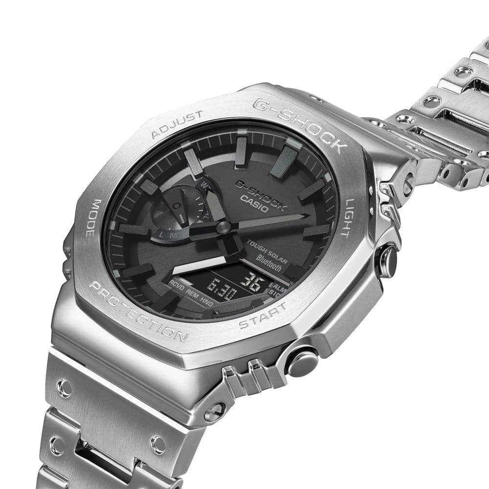 Casio G-Shock Silver Stainless Steel Strap Men Watch GM-B2100D-1ADR-P