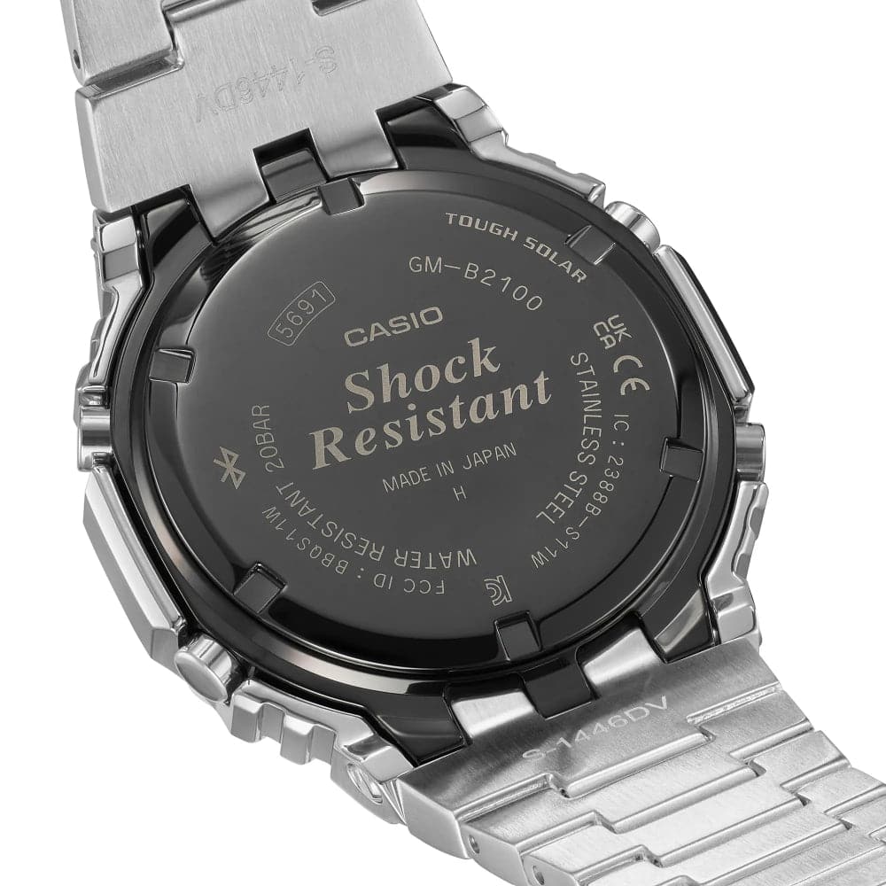Casio G-Shock Silver Stainless Steel Strap Men Watch GM-B2100D-1ADR-P