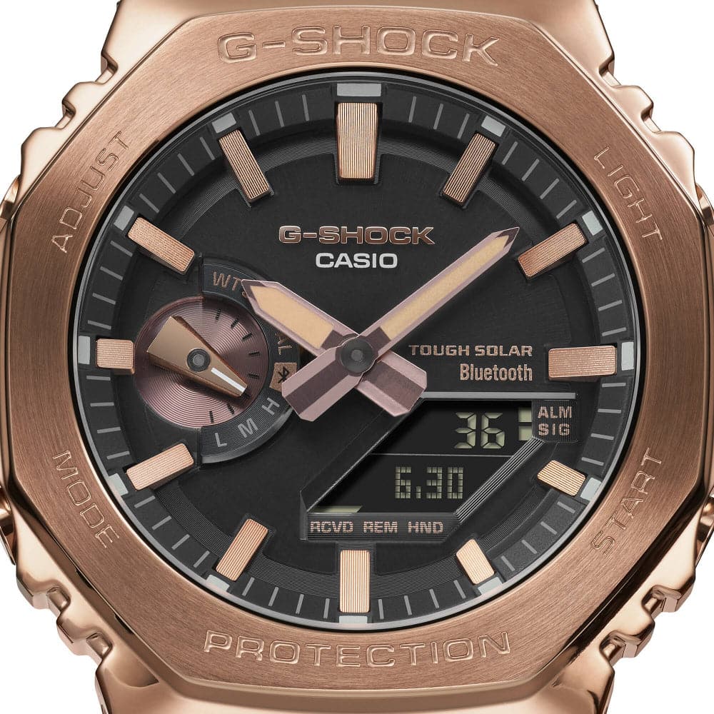 Casio G-Shock Rose Gold Stainless Steel Strap Men Watch GM-B2100GD-5ADR-P