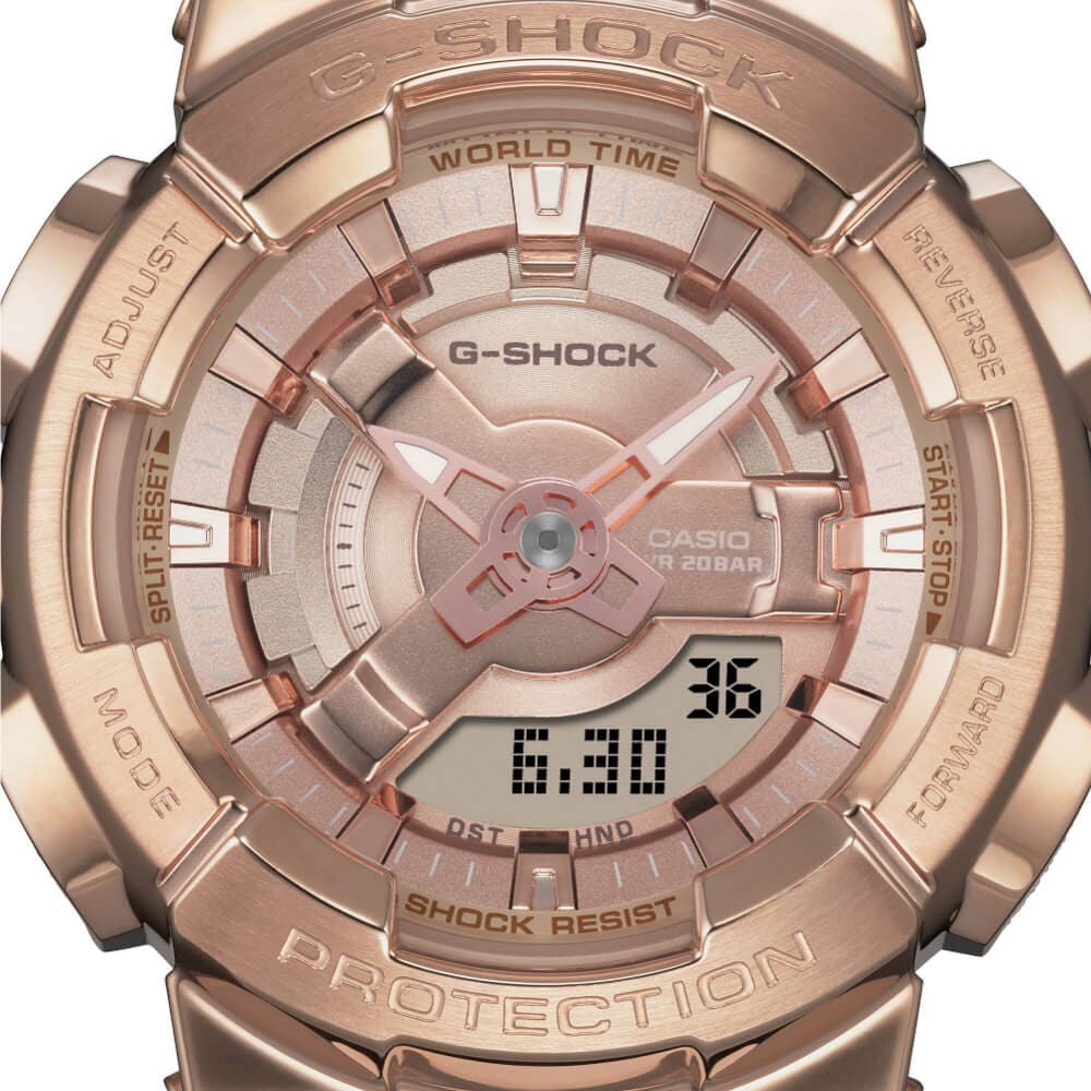 Casio G-Shock Digital-Analogue Pink Resin Strap Women Watch GM-S110PG-4ADR-P