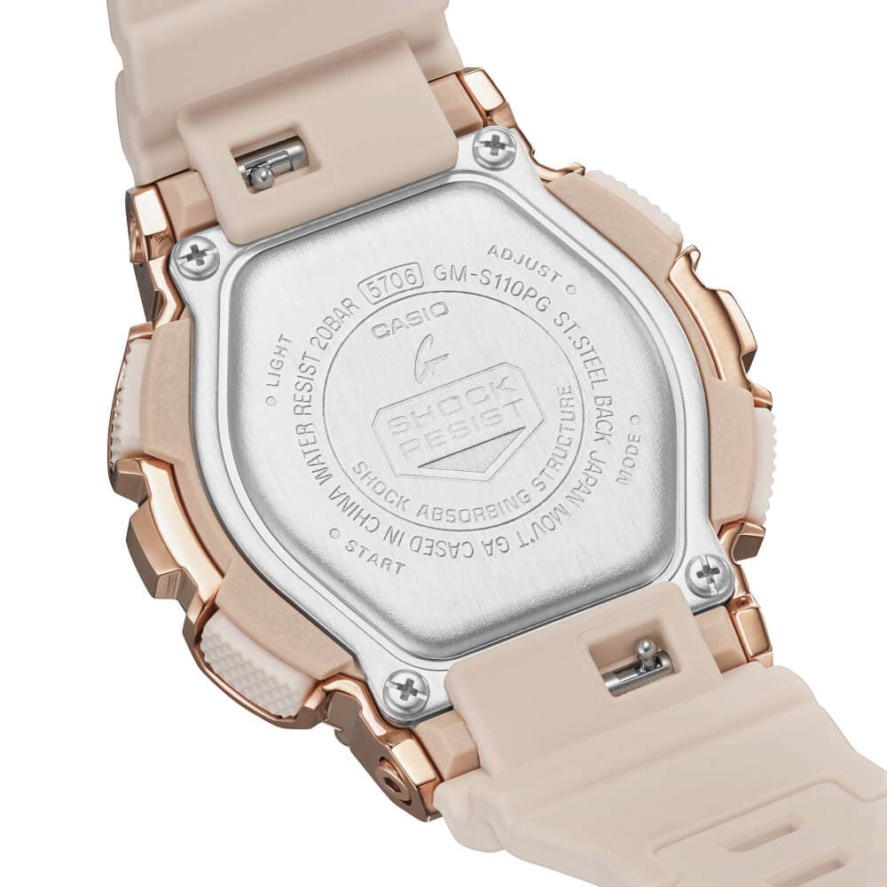 Casio G-Shock Digital-Analogue Pink Resin Strap Women Watch GM-S110PG-4ADR-P