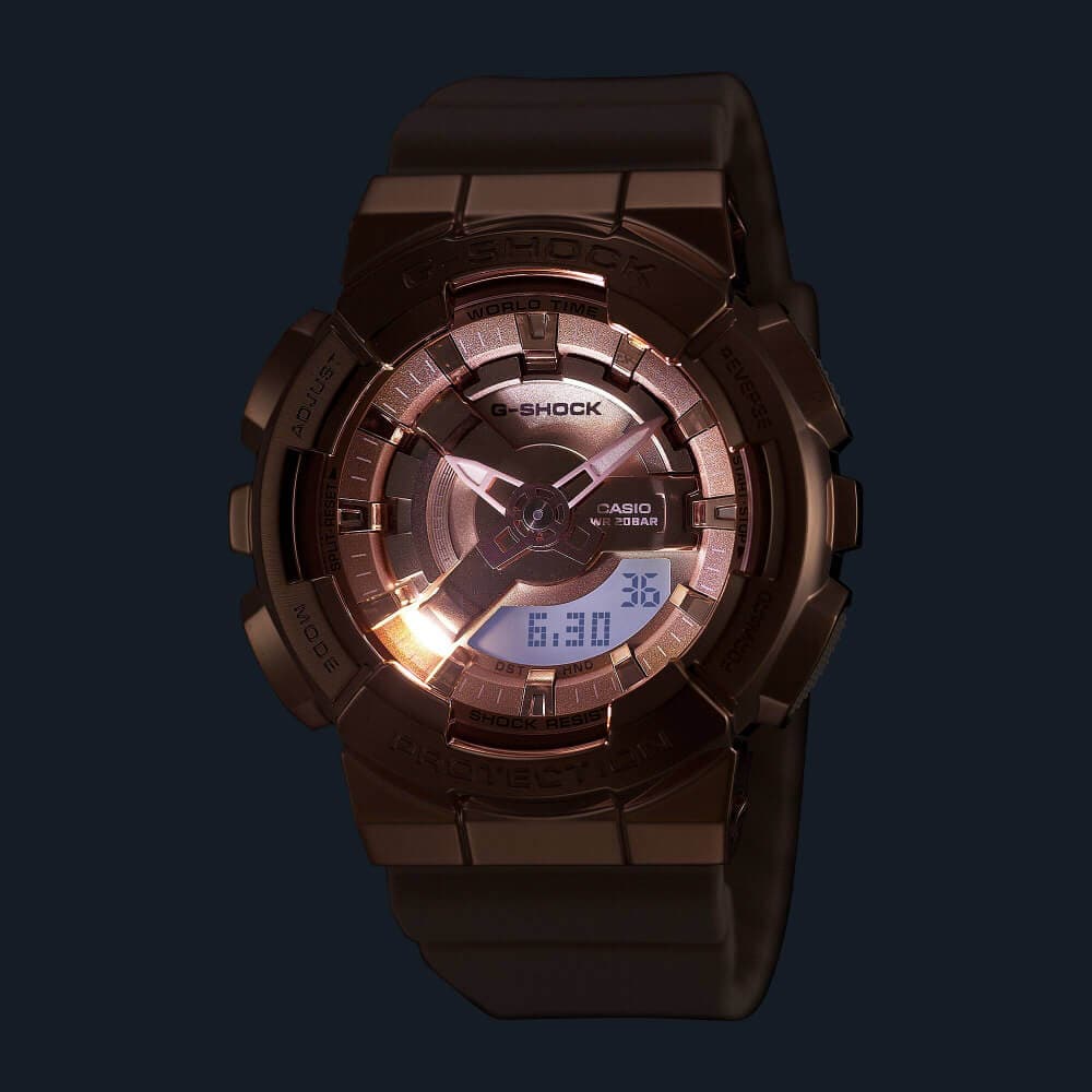 Casio G-Shock Digital-Analogue Pink Resin Strap Women Watch GM-S110PG-4ADR-P