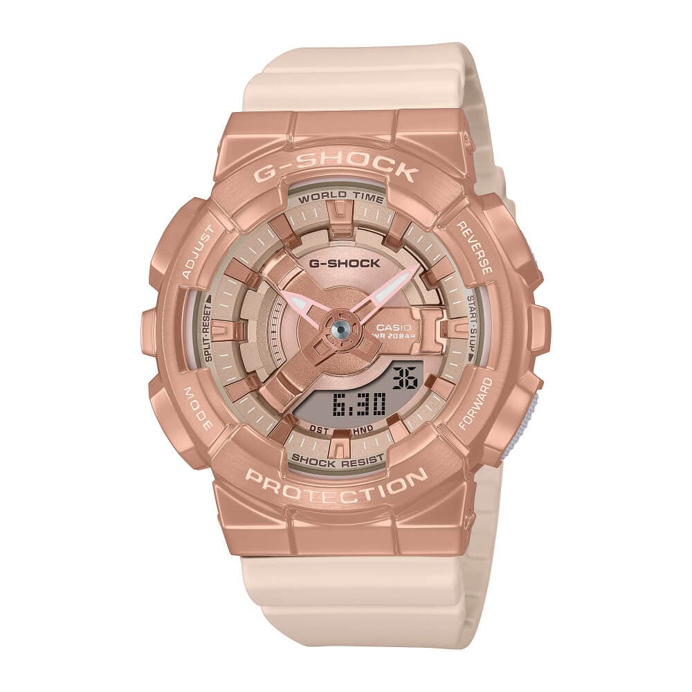 Casio G-Shock Digital-Analogue Pink Resin Strap Women Watch GM-S110PG-4ADR-P