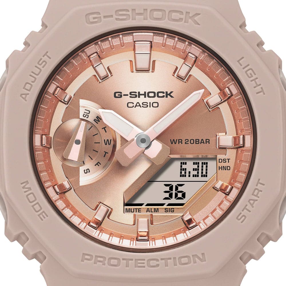 Casio G-Shock Digital-Analogue Rose Gold Resin Strap Men Watch GMA-S2100MD-4ADR-P