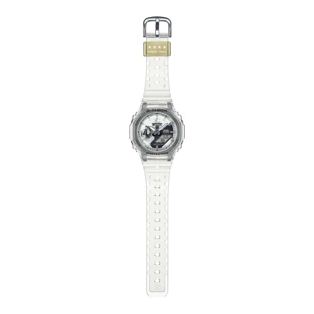 Casio G-Shock Digital-Analogue Transparent Resin Strap Men Watch GMA-S2140RX-7ADR-P
