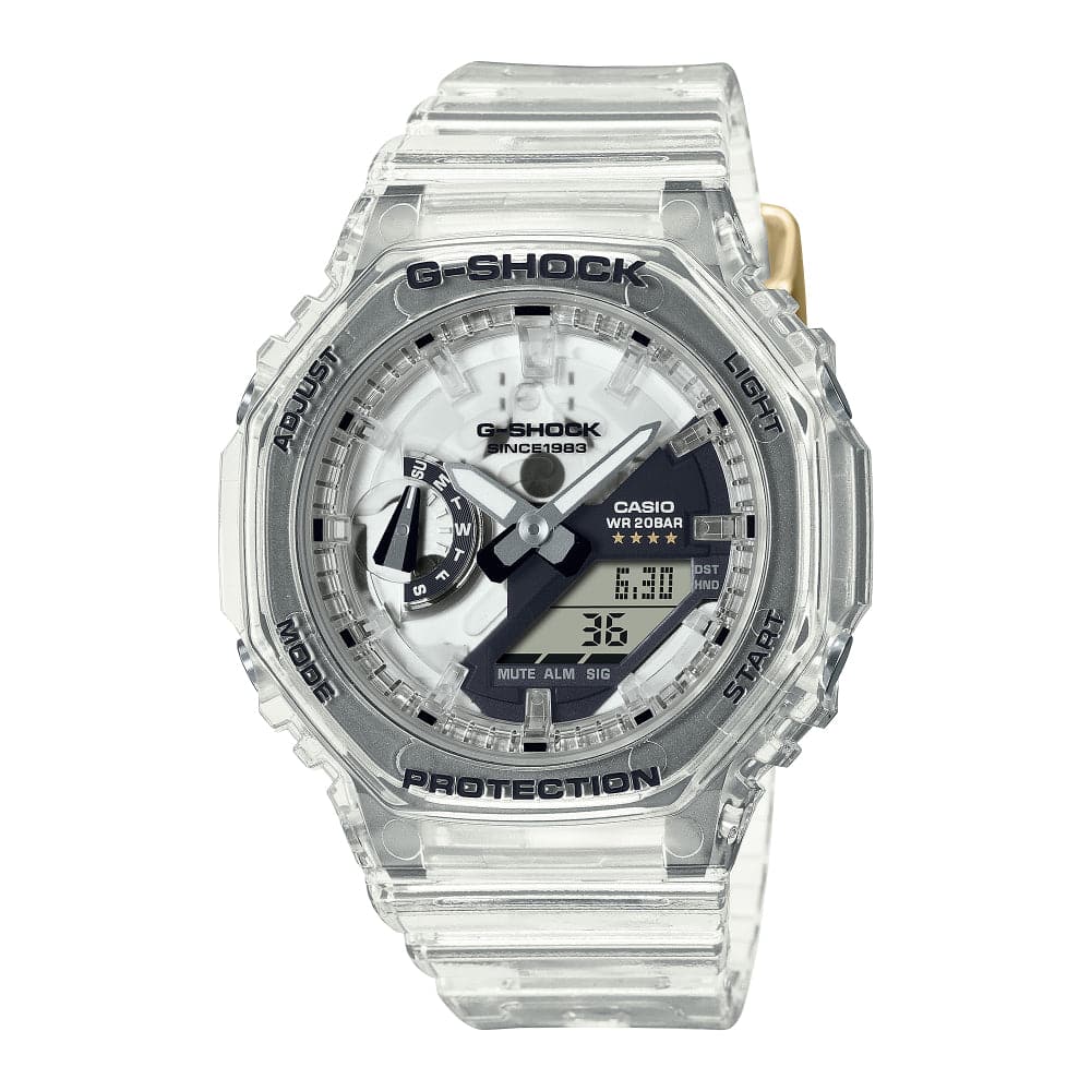 Casio G-Shock Digital-Analogue Transparent Resin Strap Men Watch GMA-S2140RX-7ADR-P