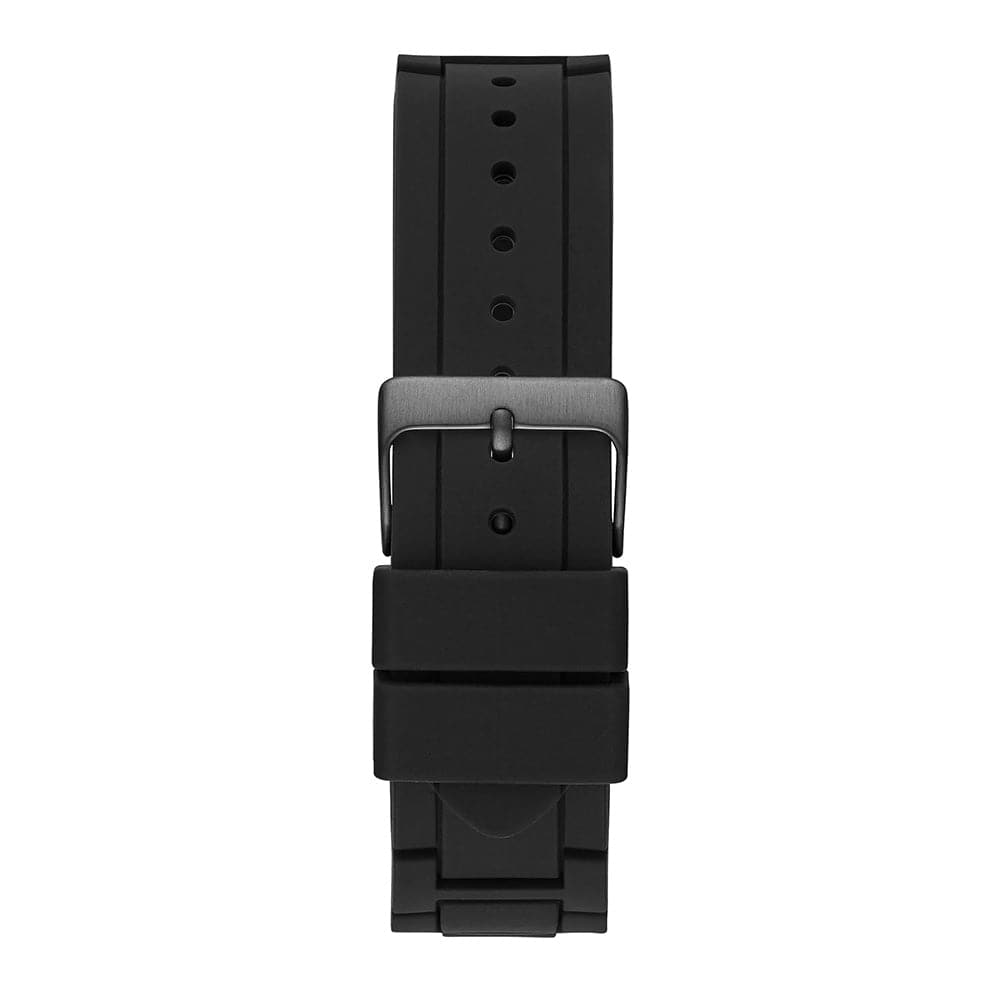 Guess Black Dial Black Rubber Strap Men Watch GW0058G4