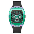 Guess Black Two-Tone Black Leather Strap Men Watch GW0202G5