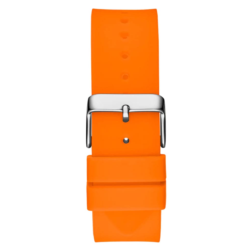 Guess Multifunction Black Dial Orange Silicone Strap Men Watch GW0203G10
