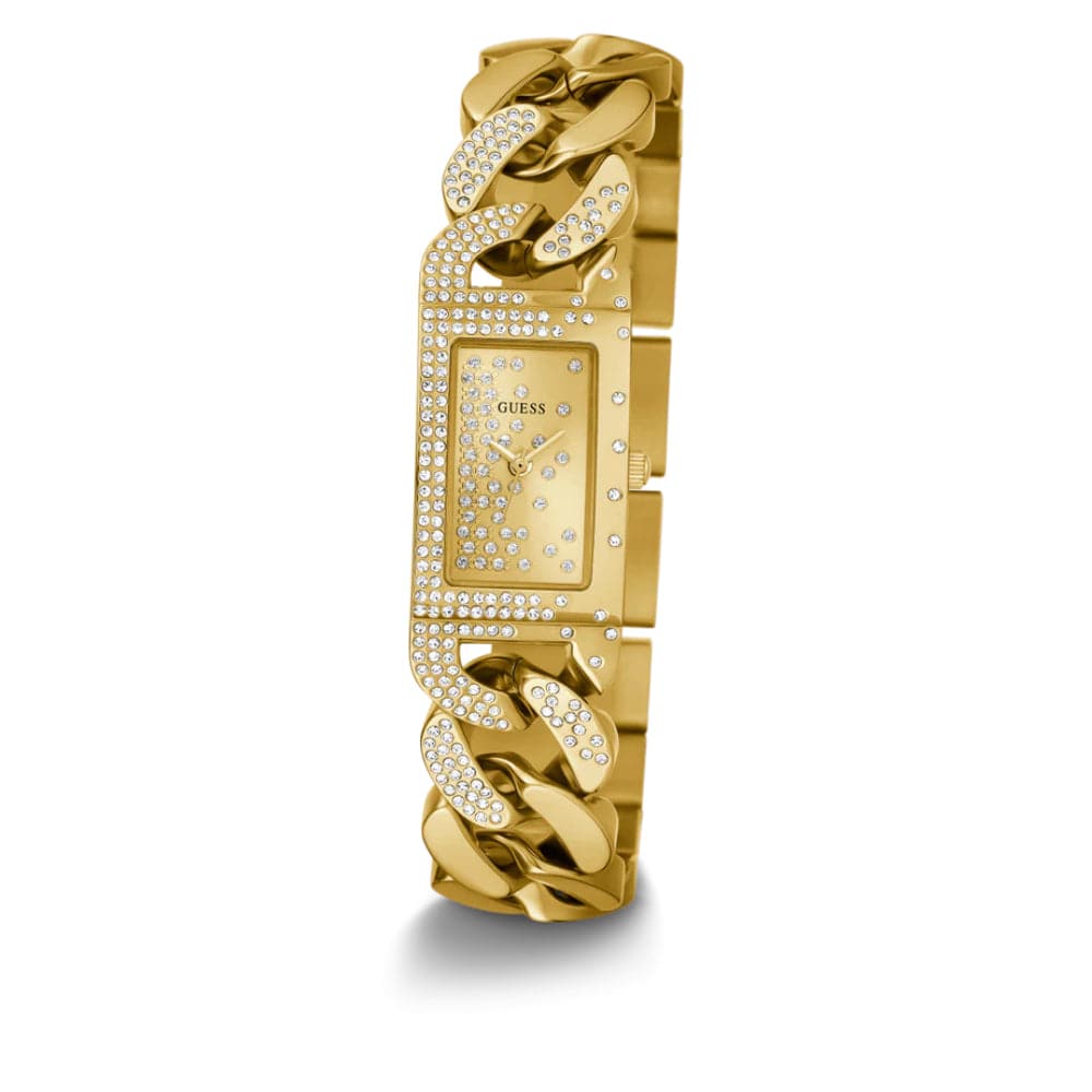 Guess Gold Chain Stainless Steel Strap Women Watch GW0298L2