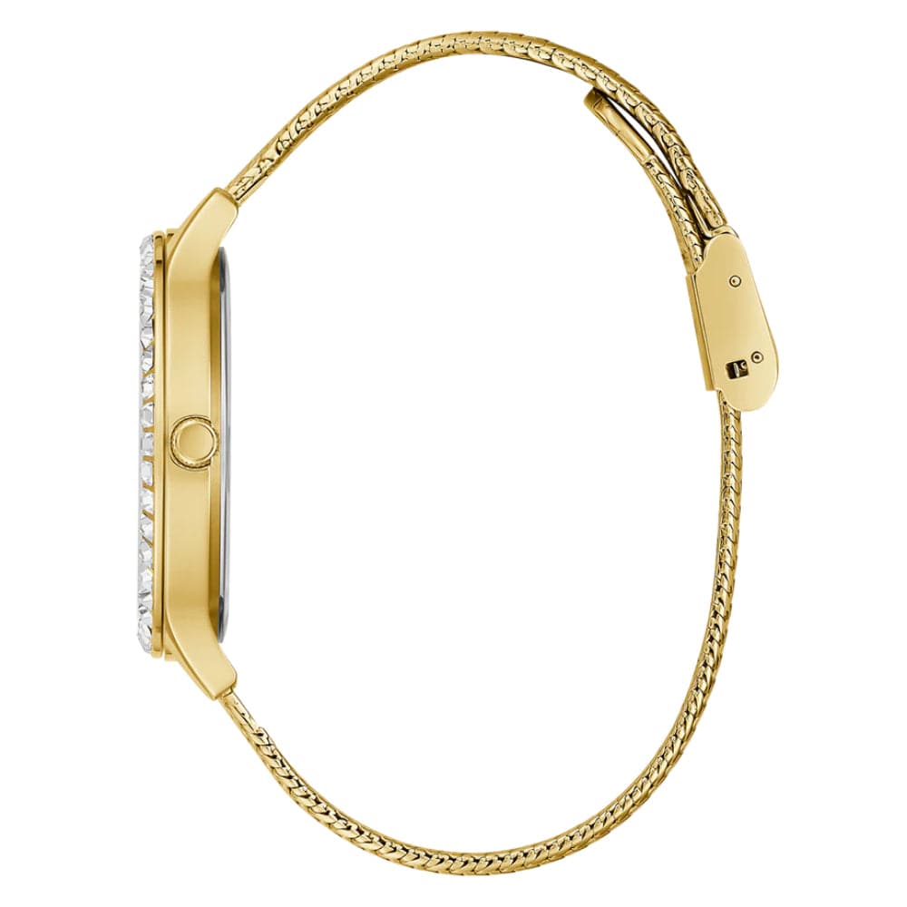 Guess Analog Gold Dial Milanese Strap Women Watch GW0402L2
