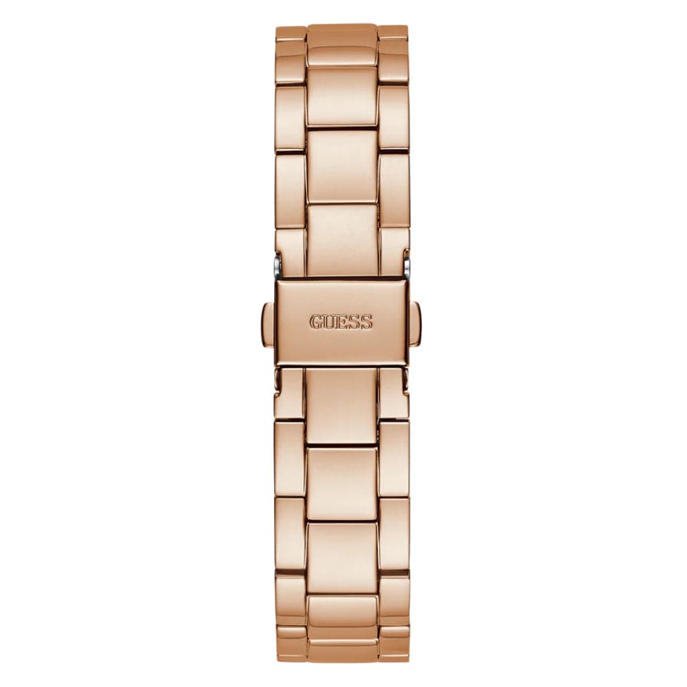 Guess Analog Chronograph Rose Gold Stainless Steel Strap Women Watch GW0410L3