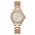 Guess Analog Chronograph Rose Gold Stainless Steel Strap Women Watch GW0410L3