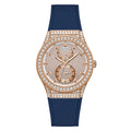 Guess Multifunction Blue Silicone Strap Women Watch GW0439L4