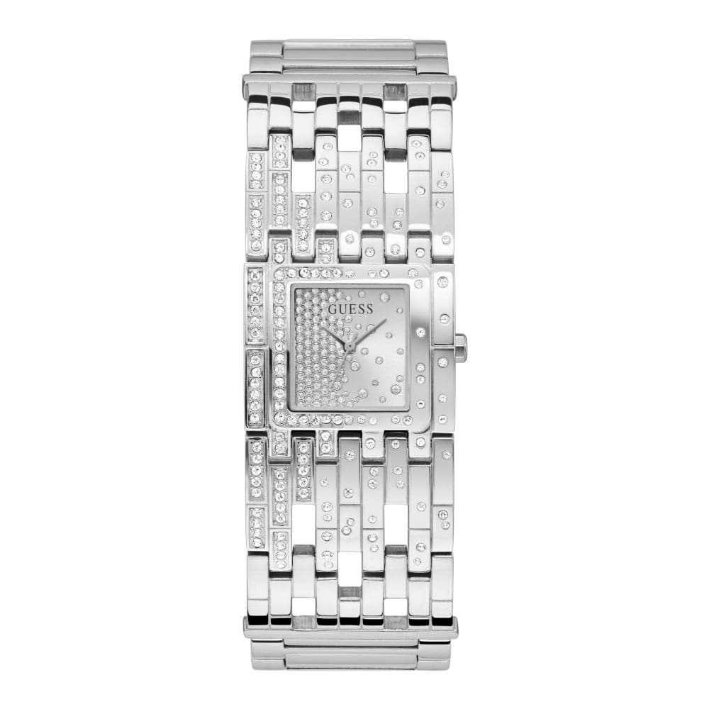 Guess Waterfall Silver Stainless Steel Strap Women Watch GW0441L1
